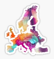 Europe Map colored Sticker