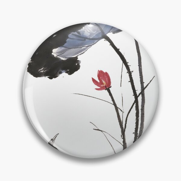 Item preview, Chinese ink painting - lotus flowers and stem ink painting designed and sold by Kallandra.