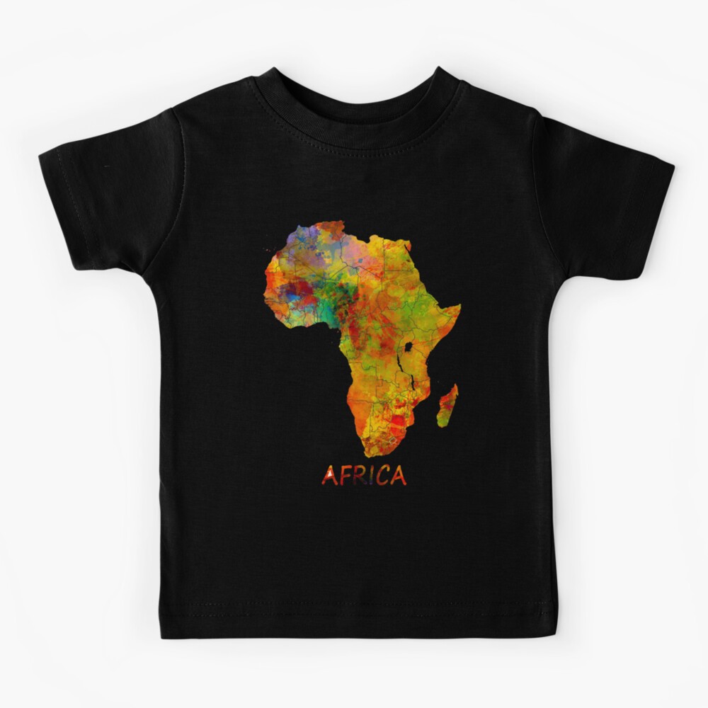 Bontu Kids' Unisex African Print Africa Map T-shirt (Plum/ New Harvest –  D'IYANU