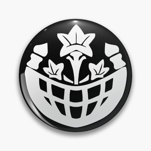 Item preview, Grin of Flower Symbol - Japanese Kamon Crest White Version designed and sold by reyners.