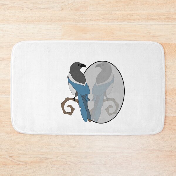Item preview, Blue Magpie Looking at its Reflection in a Shiny Mirror designed and sold by grounds.