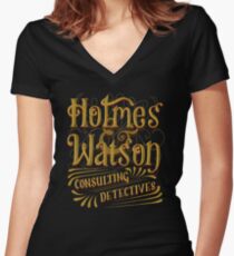 Holmes & Watson Women's Fitted V-Neck T-Shirt