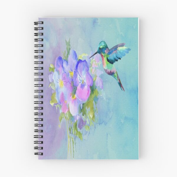 Aperçu de l'œuvre Colibri et pensées créée et vendue par Barbny.