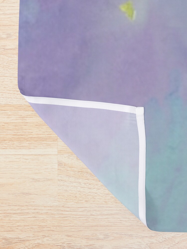 Alternate view of Hummingbird and Pansies Shower Curtain