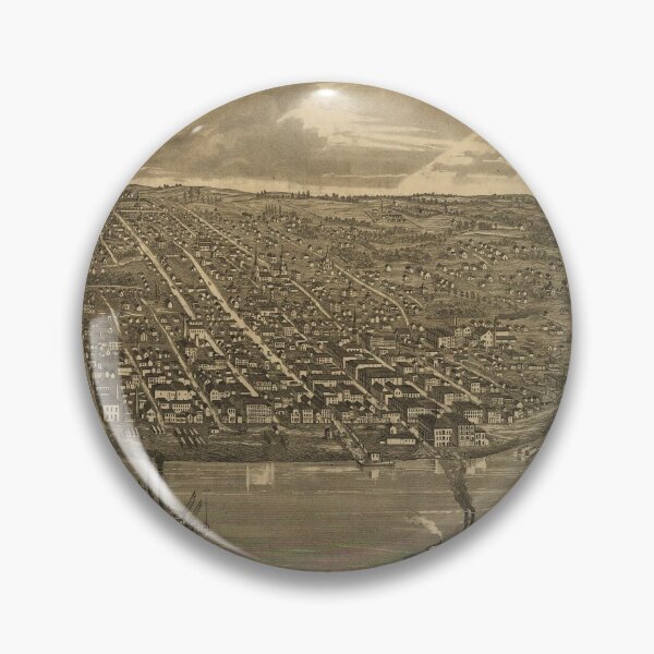 Item preview, Vintage Pictorial Map of Davenport IA (1875) designed and sold by BravuraMedia.