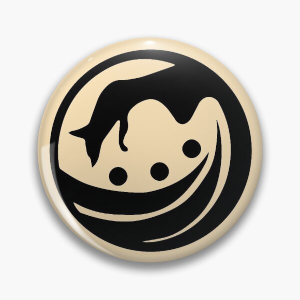 Item preview, Fox jumps over the Snow - Japanese Kamon Crest Black Version designed and sold by reyners.