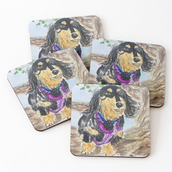Item preview, Merry the dachshund tree climbing designed and sold by HollyAngharad1.
