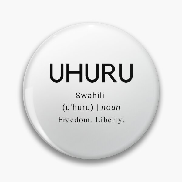 Item preview, UHURU, meaning freedom or liberty in Swahili designed and sold by Hustling.