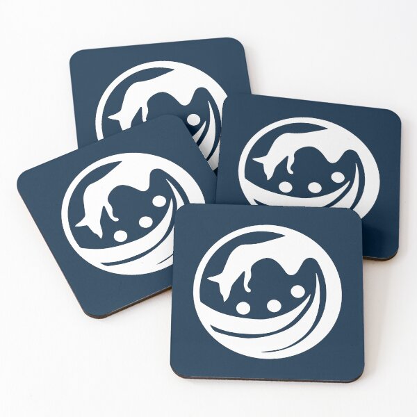 Item preview, Fox jumps over the Snow - Japanese Kamon Crest White Version designed and sold by reyners.