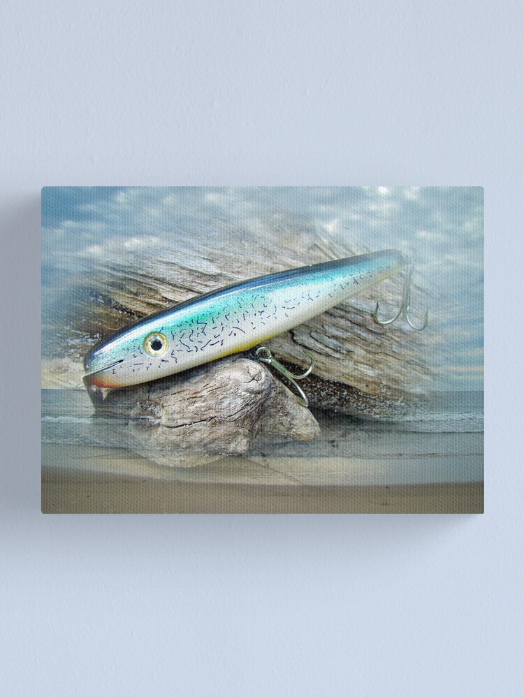 AJS Baby Weakfish Saltwater Swimmer Fishing Lure Canvas Print for