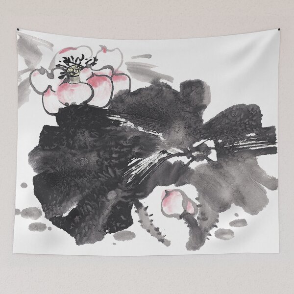 Item preview, Chinese Art Print - Single Lotus Flower Water Lilies designed and sold by Kallandra.