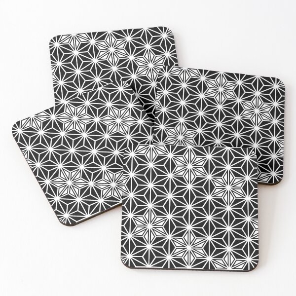 Item preview, Japanese Asanoha Pattern, Black and White designed and sold by Marymarice.