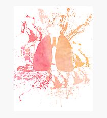 Paint Splattered Lungs Photographic Print