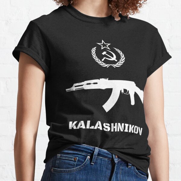 Vintage Soviet Kalashnikov AK-47 CCCP Hammer & Sickle USSR Russia Classic T-Shirt