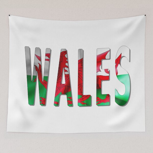 Item preview, Wales Word With Flag Texture designed and sold by MarkUK97.