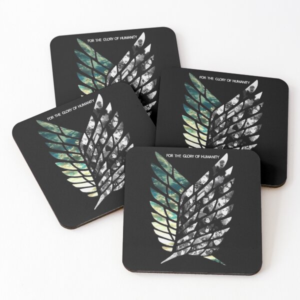 Titan Coasters Redbubble - attack on titan wings of freedom trenchcoat top roblox
