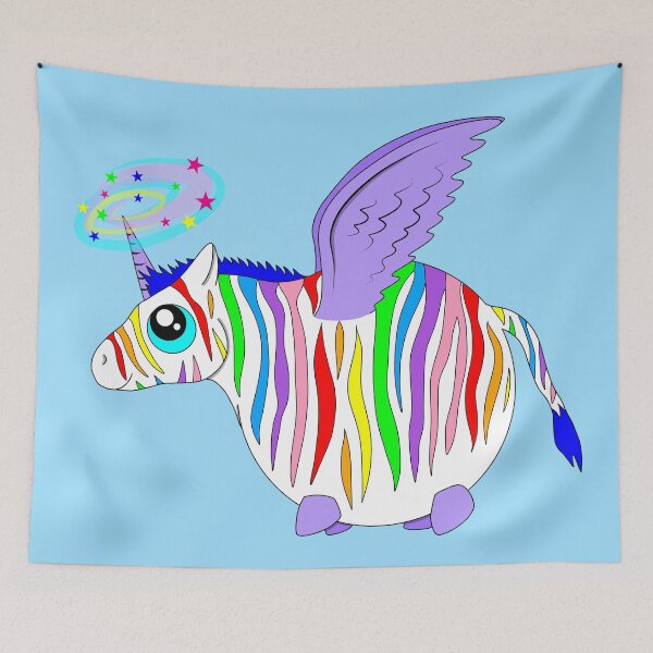 Item preview, Rainbow Zebra-fly designed and sold by Melanie Jeyakkumar.