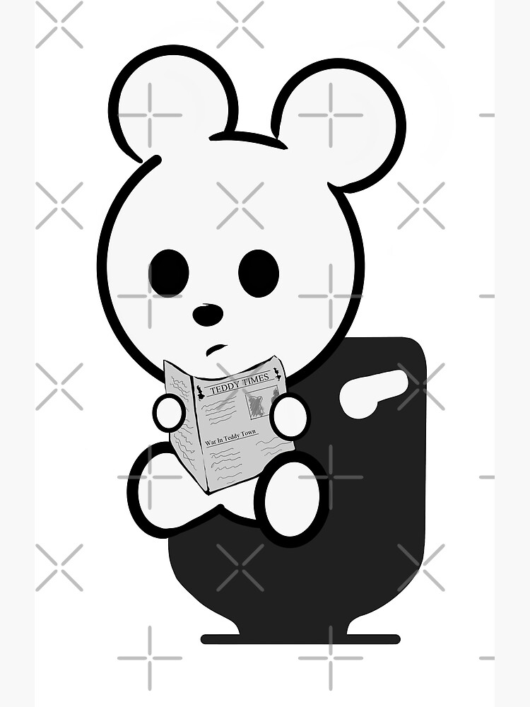 "Teddy Bear Toilet" Poster for Sale by AshStore Redbubble