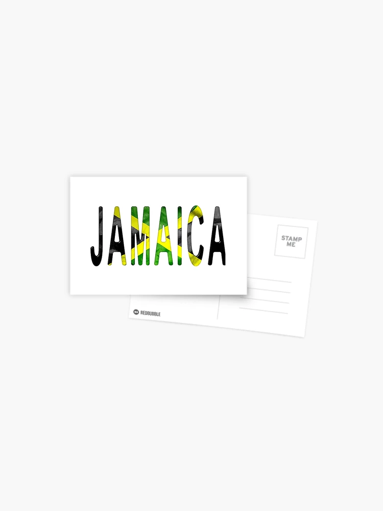 Jamaica Word With Flag Texture