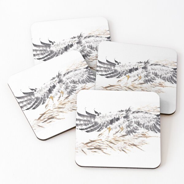 Item preview, Chinese ink painting - landing eagle as ink painting designed and sold by Kallandra.