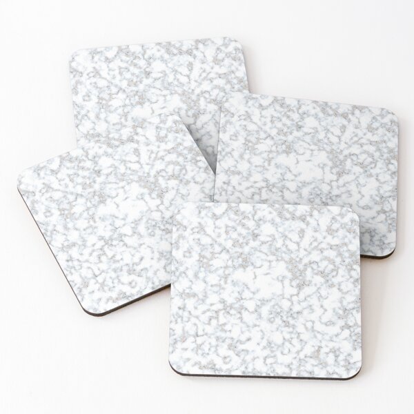 Item preview, Light Blue Marble Pattern with Silver Foil designed and sold by MarzStudio.