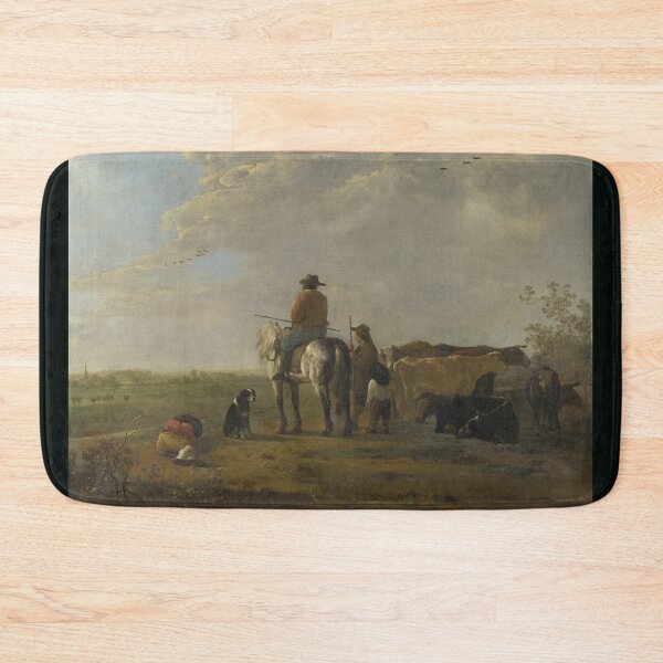 Item preview, Aelbert Cuyp - A Landscape With Horseman, Herders And Cattle designed and sold by artcenter.