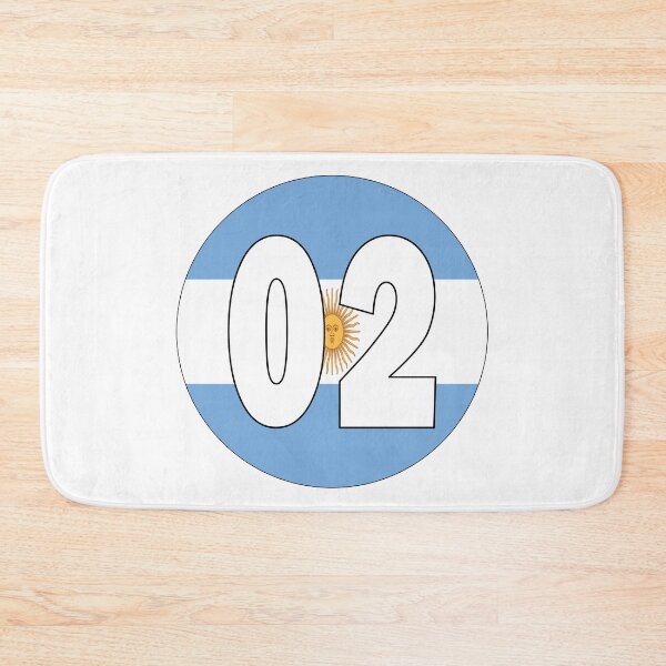 Item preview, Number 02 with Argentina flag on the background designed and sold by AllShirts21.