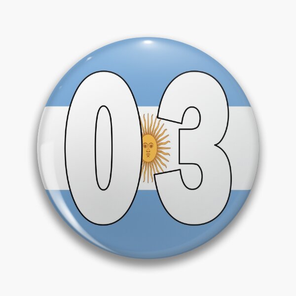 Item preview, Number 03 with Argentina flag on the background designed and sold by AllShirts21.