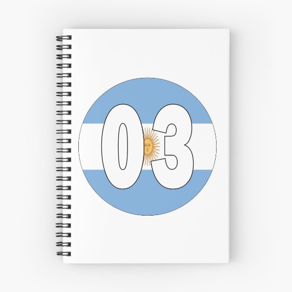 Item preview, Number 03 with Argentina flag on the background designed and sold by AllShirts21.