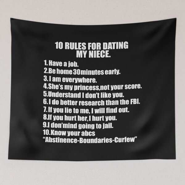 Item preview, 10 rules for dating my Niece Protective Uncle Father's Day designed and sold by losttribe.