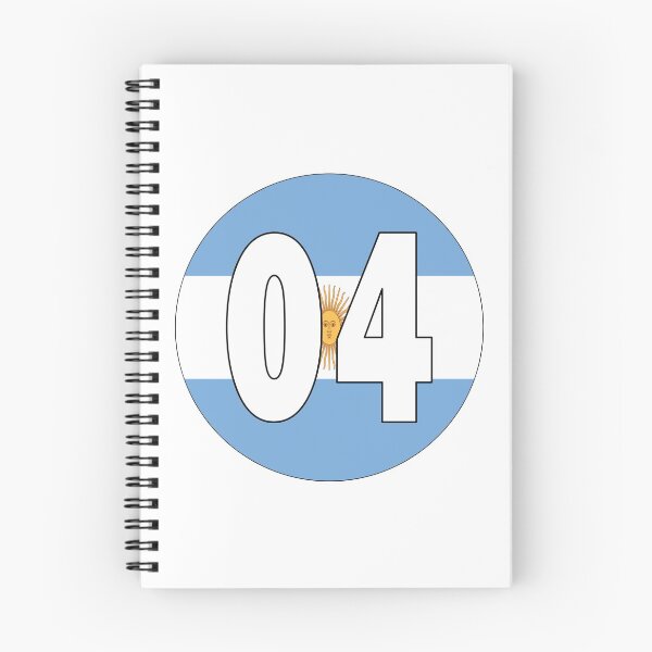 Item preview, Number 04 with Argentina flag on the background designed and sold by AllShirts21.
