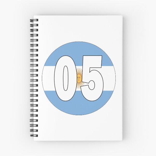 Item preview, Number 05 with Argentina flag on the background designed and sold by AllShirts21.