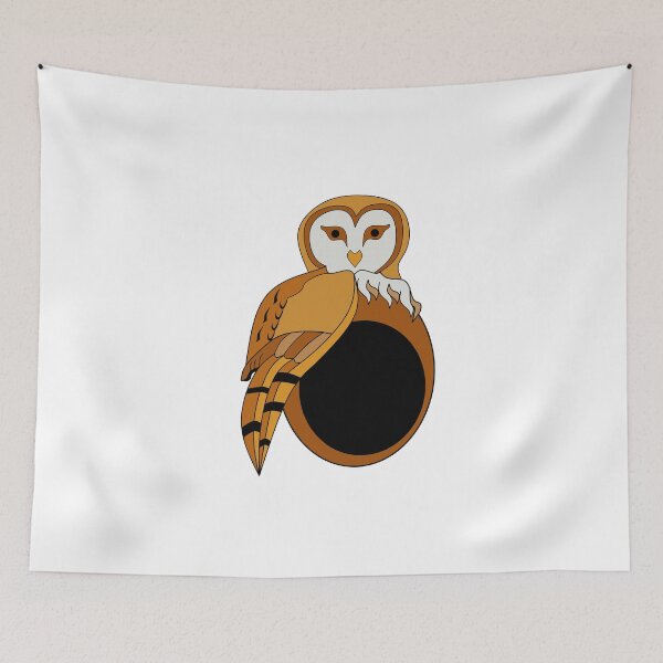 Item preview, Adorably British Barn Owl Cartoon designed and sold by grounds.