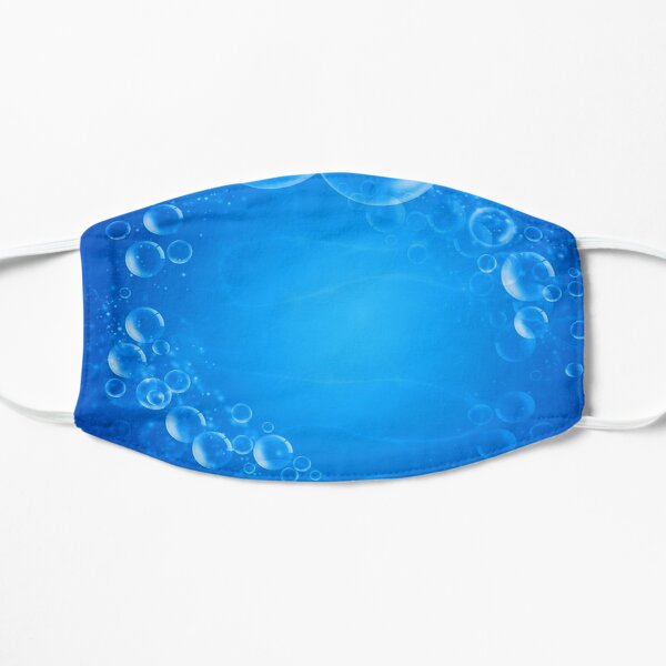 BUBBLES IN BLUE. Flat Mask