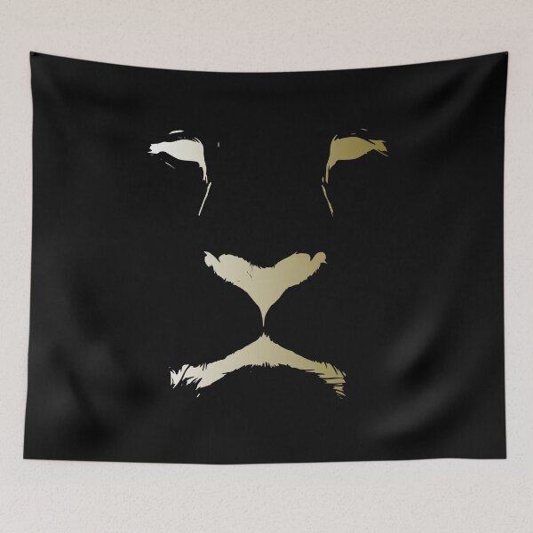Item preview, Lionsface silvergold designed and sold by Treemonk.
