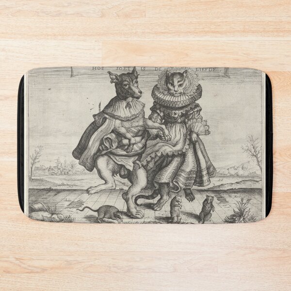 Item preview, Adriaen Matham - Dansende Hond En Poes, 1660 designed and sold by artcenter.