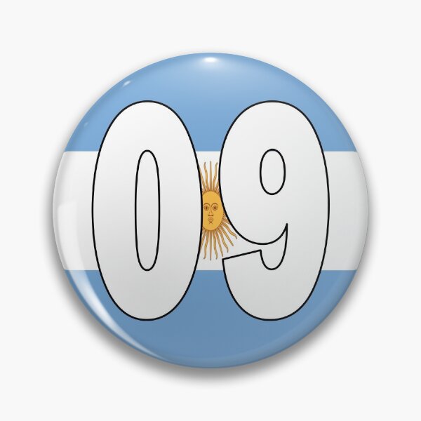 Item preview, Number 09 with Argentina flag on the background designed and sold by AllShirts21.