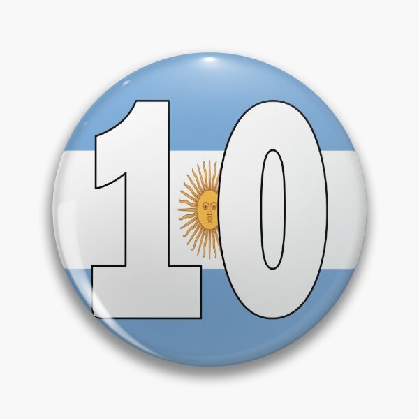 Item preview, Number 10 with Argentina flag on the background designed and sold by AllShirts21.