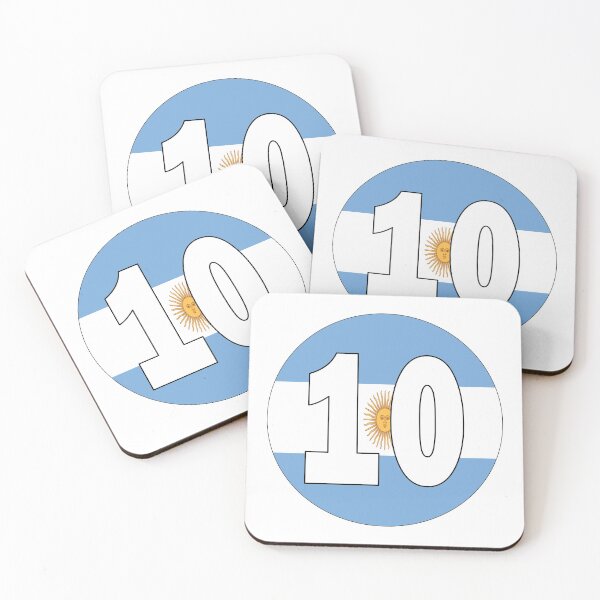 Item preview, Number 10 with Argentina flag on the background designed and sold by AllShirts21.