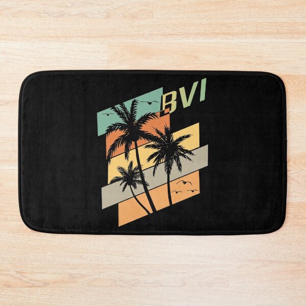 Item preview, BVI Retro Seagulls & Palm Trees Souvenir British Virgin Islands Design designed and sold by KoolMoDee.