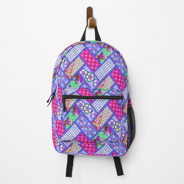 Item preview, PINK GREEN BLUE LAMINATE FLORAL GEOMETRIC JAPANESE QUILT PATTERN designed and sold by BulganLumini.