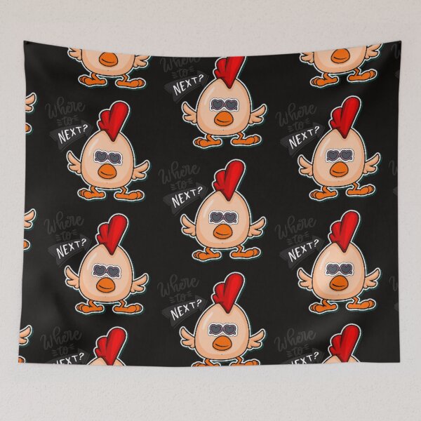 Item preview, where to next? the rooster asks. designed and sold by doctors-apparel.