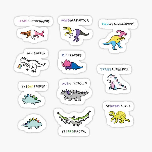 Ste-GAY-saurus Dinosaur Sticker – Maple Layne Market