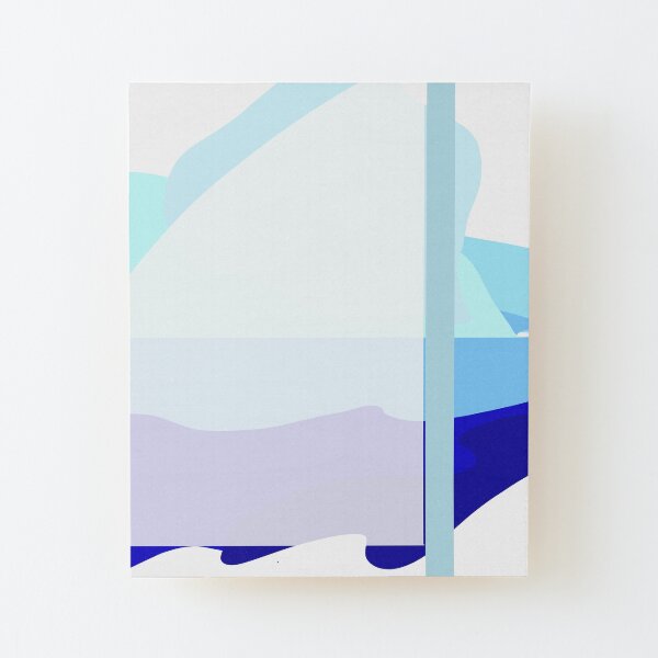 Blue Wood Mounted Print