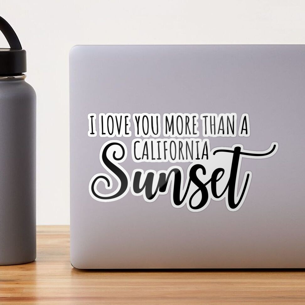 I Love CA Mirror Words - California Love - Sticker