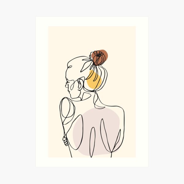 Abstract Woman Back Art Print