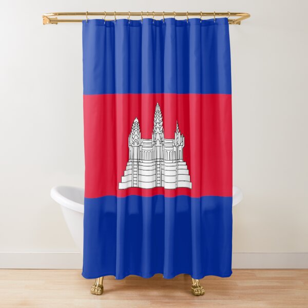 Cambodia Flag Gifts, Stickers & Products Shower Curtain