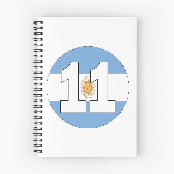 Item preview, Number 11 with Argentina flag on the background designed and sold by AllShirts21.
