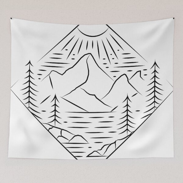 Item preview, Mountain Sketch designed and sold by BernadetteG.