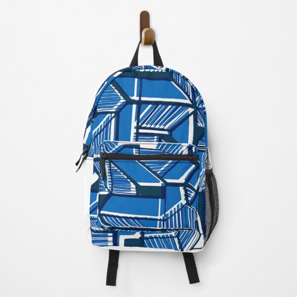 Item preview, Geometric blue pop art triangles street art designed and sold by Carolina Salazar.